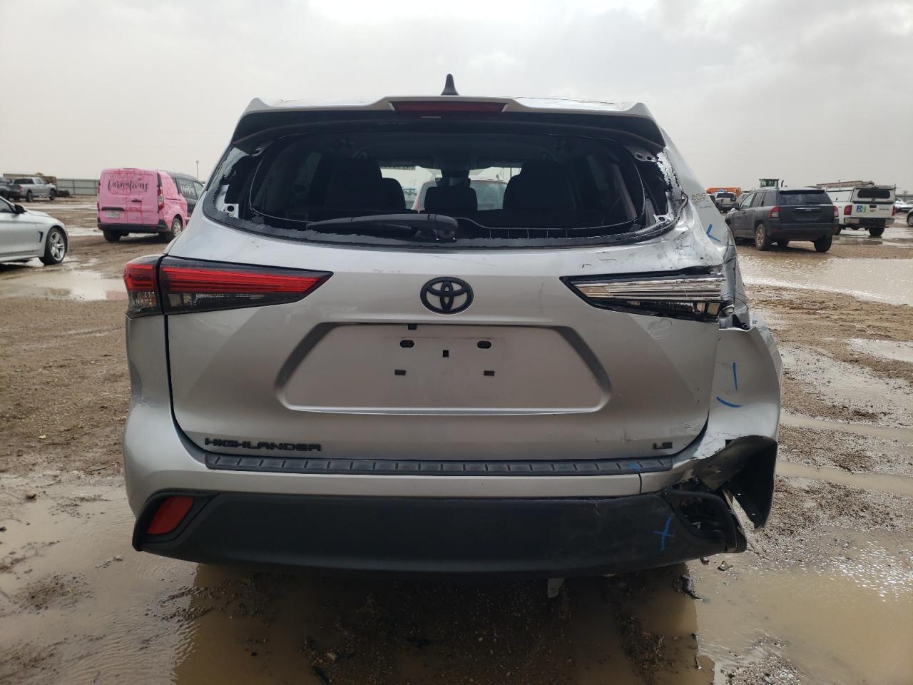 2023 Toyota Highlander VIN 5TDKDRAH4PS027540 Copart auction photo, rear end damage thumbnail 6