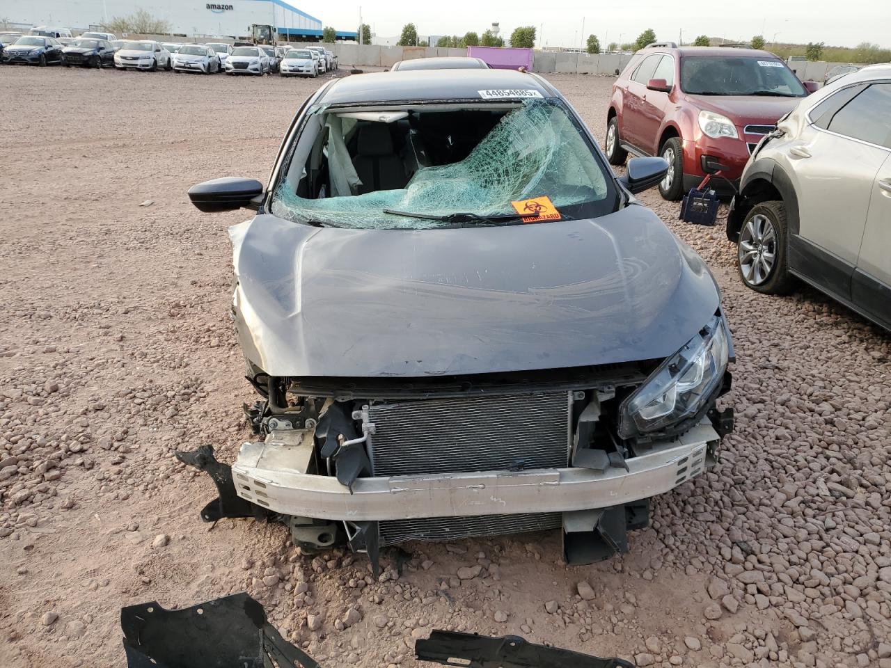 2016 Honda Civic VIN 19XFC2F55GE044240 Copart auction photo, front end / side damage thumbnail 5