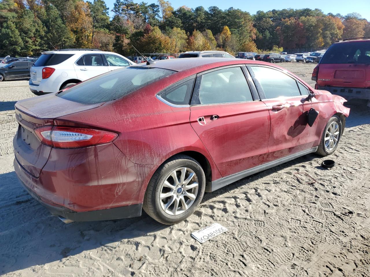 2015 Ford Fusion VIN 3FA6P0G74FR135263 Copart auction photo, front end / side damage thumbnail 3