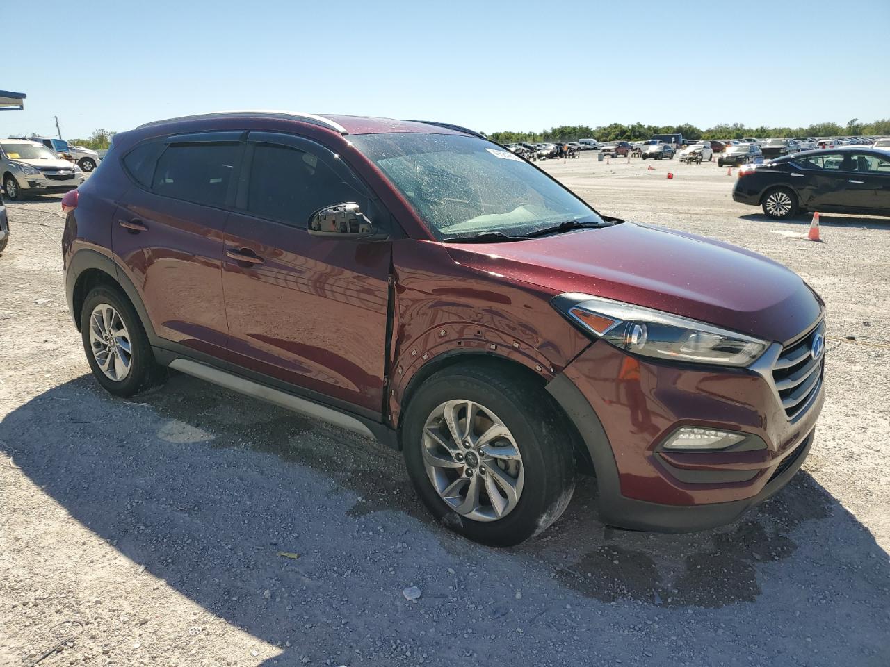 2018 Hyundai Tucson VIN KM8J33A47JU617478 Copart auction photo, front end / minor dent/scratches damage thumbnail 4