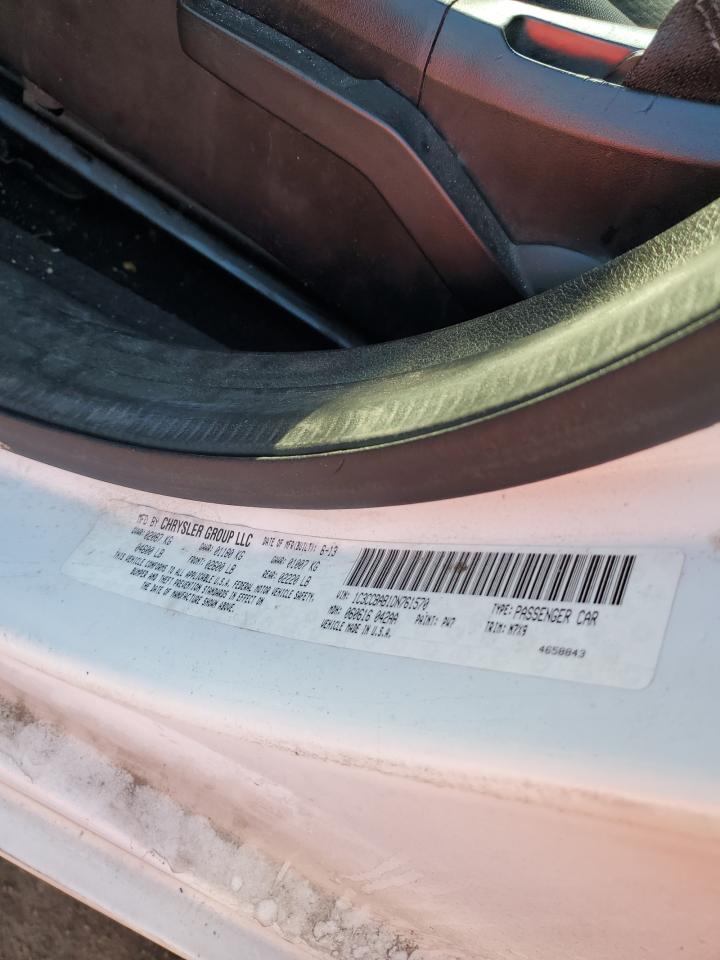 2013 Chrysler 200 VIN 1C3CCBAB1DN761570 Copart auction photo, all over damage thumbnail 12