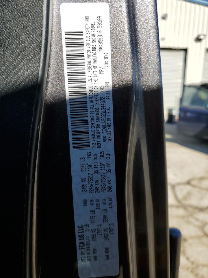 2016 Jeep Wrangler VIN 1C4BJWEG2GL344372 Copart auction photo, rollover damage thumbnail 13