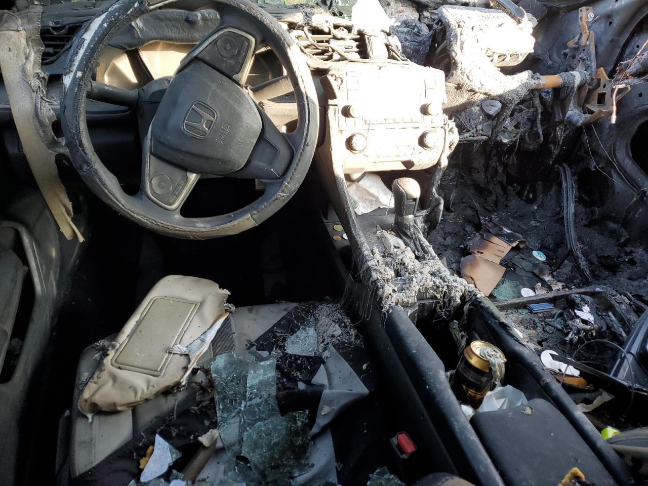 2018 Honda Civic VIN 2HGFC2F54JH500354 Copart auction photo, burn damage thumbnail 8