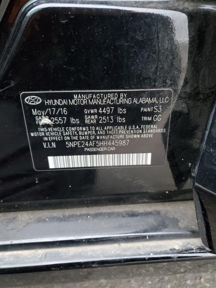 2017 Hyundai Sonata VIN 5NPE24AF5HH445987 Copart auction photo, side damage thumbnail 13