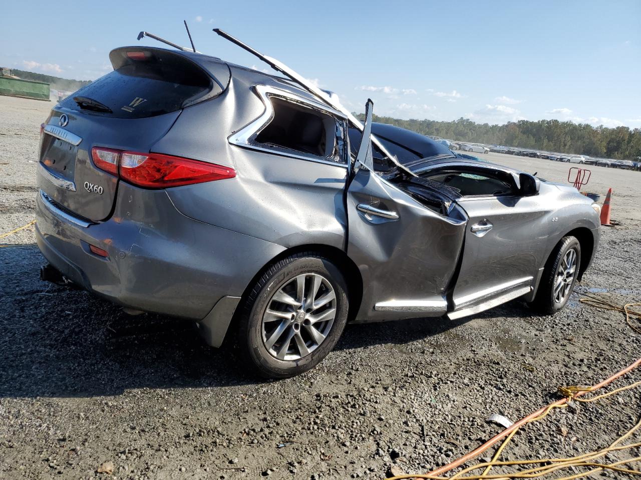 2015 Infiniti QX60 VIN 5N1AL0MN6FC507831 Copart auction photo, top/roof / side damage thumbnail 3