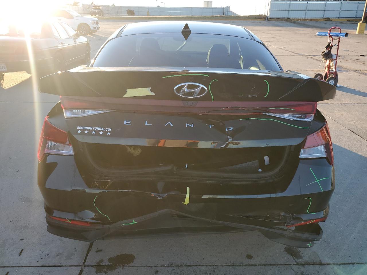 2021 Hyundai Elantra VIN 5NPLM4AG4MH043768 Copart auction photo, rear end / minor dent/scratches damage thumbnail 6