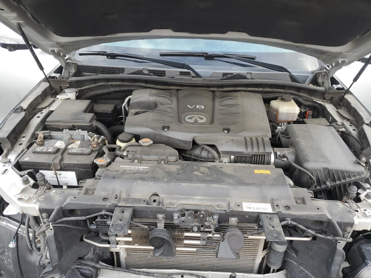 2013 Infiniti QX56 VIN JN8AZ2NC2D9350227 Copart auction photo, rear end / front end damage thumbnail 12