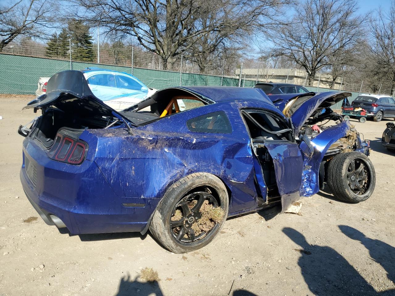 2013 Ford Mustang VIN 1ZVBP8CF8D5222942 Copart auction photo, all over damage thumbnail 3