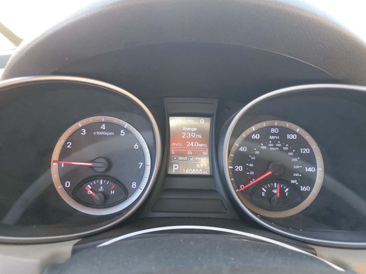 2013 Hyundai Santa Fe VIN KM8SN4HF1DU013733 Copart auction photo, front end / side damage thumbnail 9