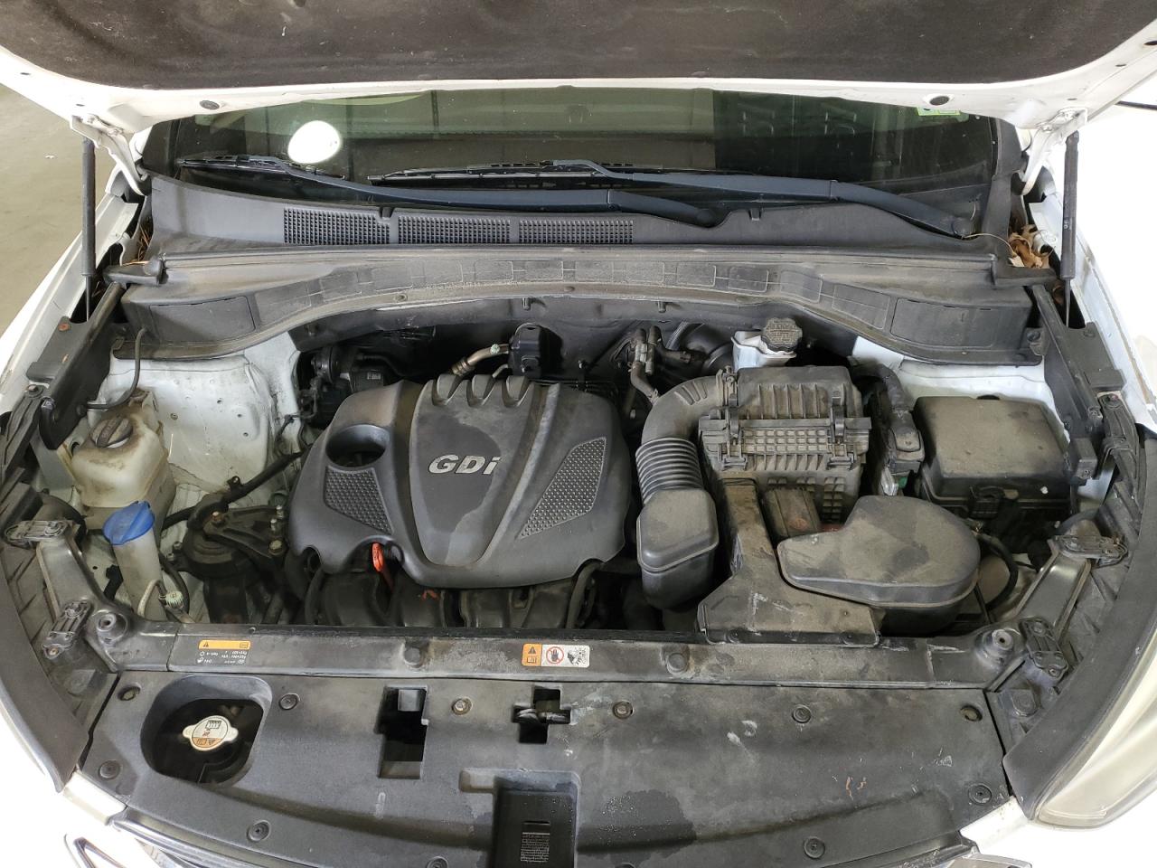 2013 Hyundai Santa Fe VIN 5XYZU3LB3DG002349 Copart auction photo, front end / vandalism damage thumbnail 12