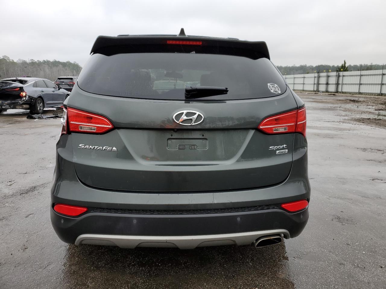 2014 Hyundai Santa Fe VIN 5XYZUDLB4EG200428 Copart auction photo, front end / rear end damage thumbnail 6