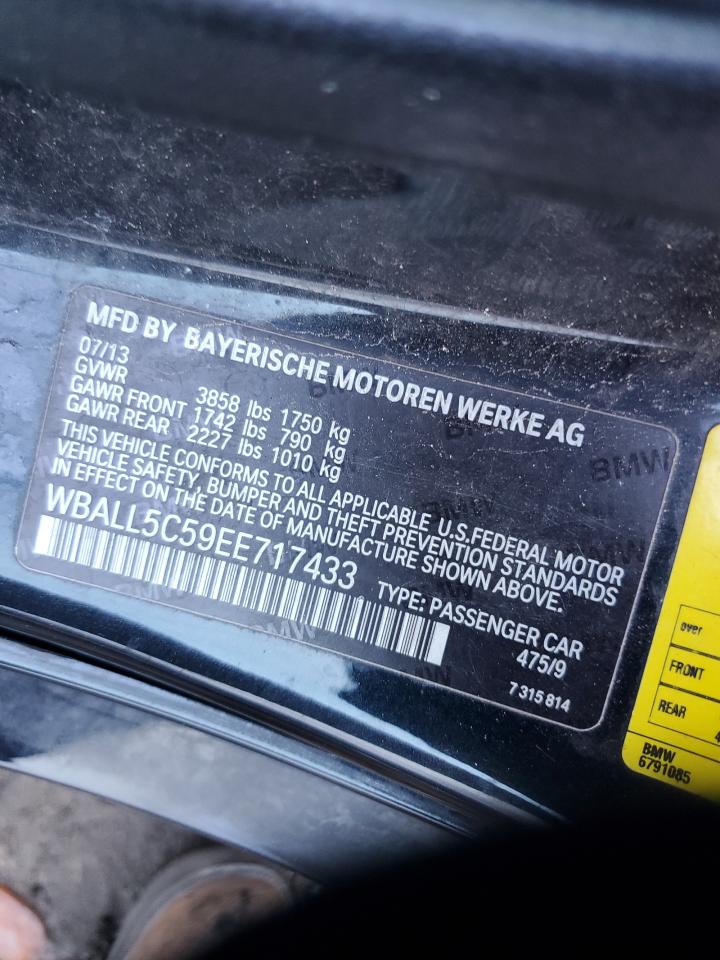 2014 BMW Z4 VIN WBALL5C59EE717433 Copart auction photo, front end damage thumbnail 12