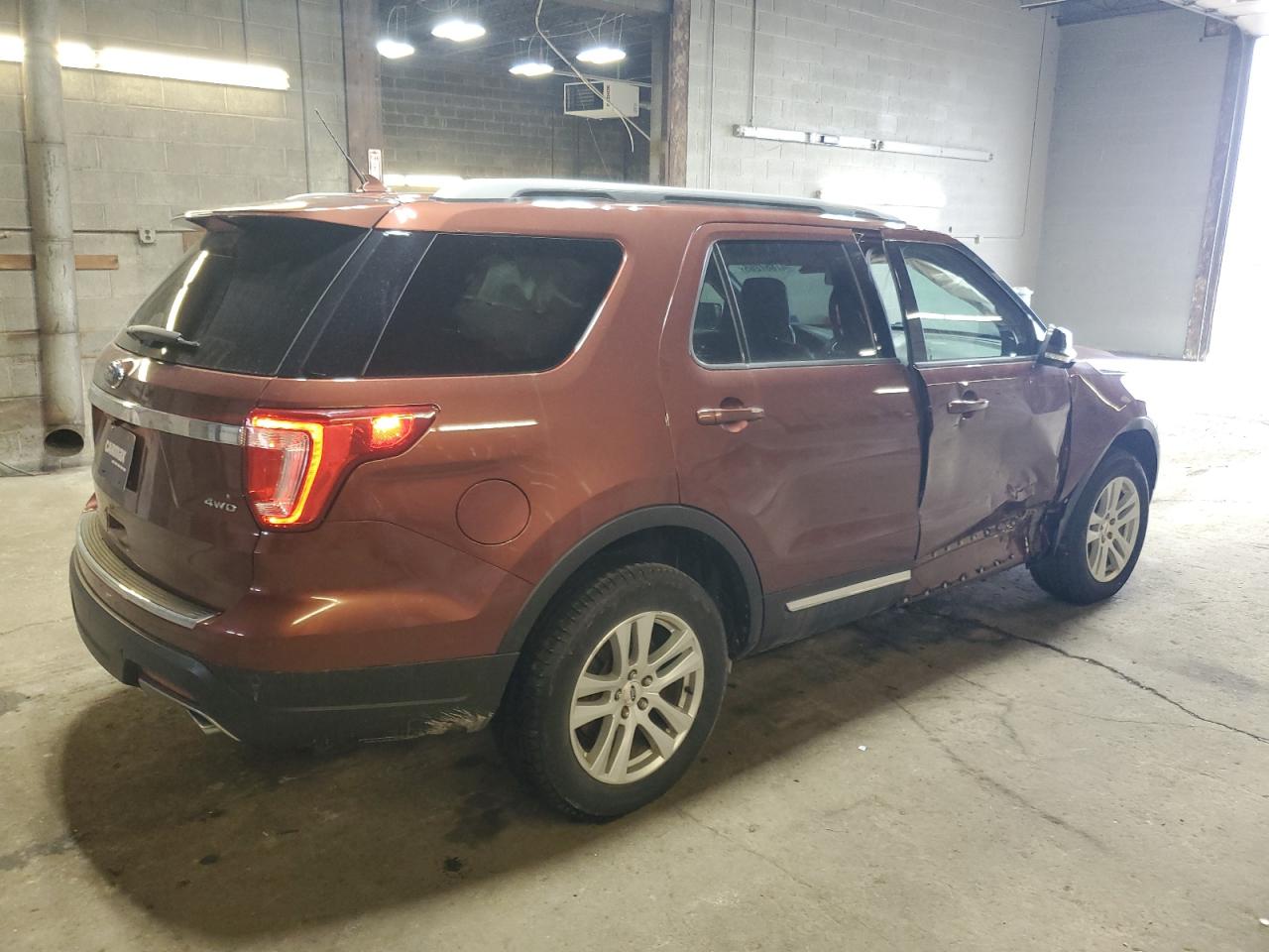 2018 Ford Explorer VIN 1FM5K8D81JGA40803 Copart auction photo, side damage thumbnail 3