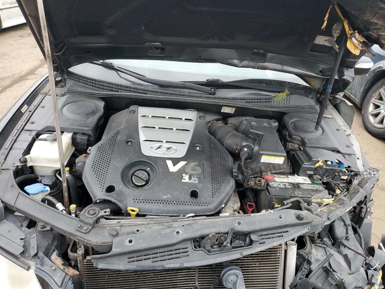 2008 Hyundai Azera VIN KMHFC46F18A255424 Copart auction photo, front end damage thumbnail 11