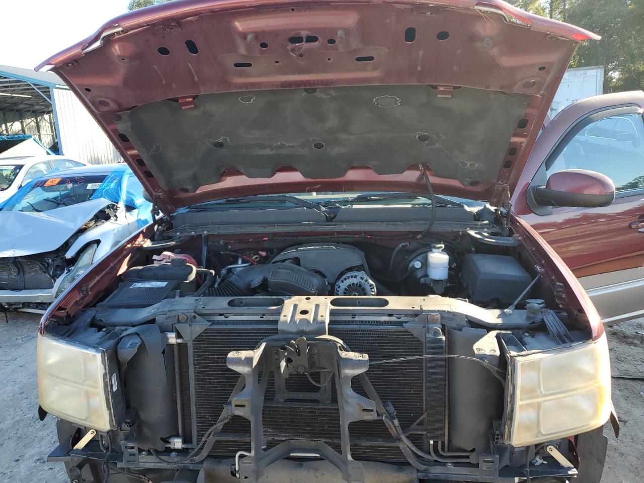 2008 GMC Sierra VIN 3GTEC13J58G237906 Copart auction photo, front end damage thumbnail 11