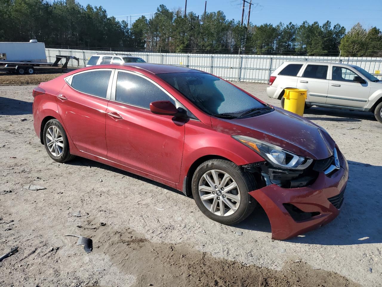 2015 Hyundai Elantra VIN 5NPDH4AE4FH576620 Copart auction photo, mechanical / front end damage thumbnail 4