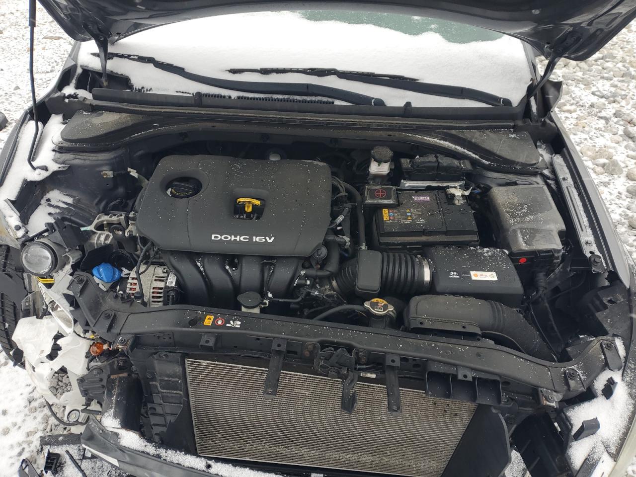 2018 Hyundai Elantra VIN 5NPD84LF7JH391654 Copart auction photo, front end / undercarriage damage thumbnail 12