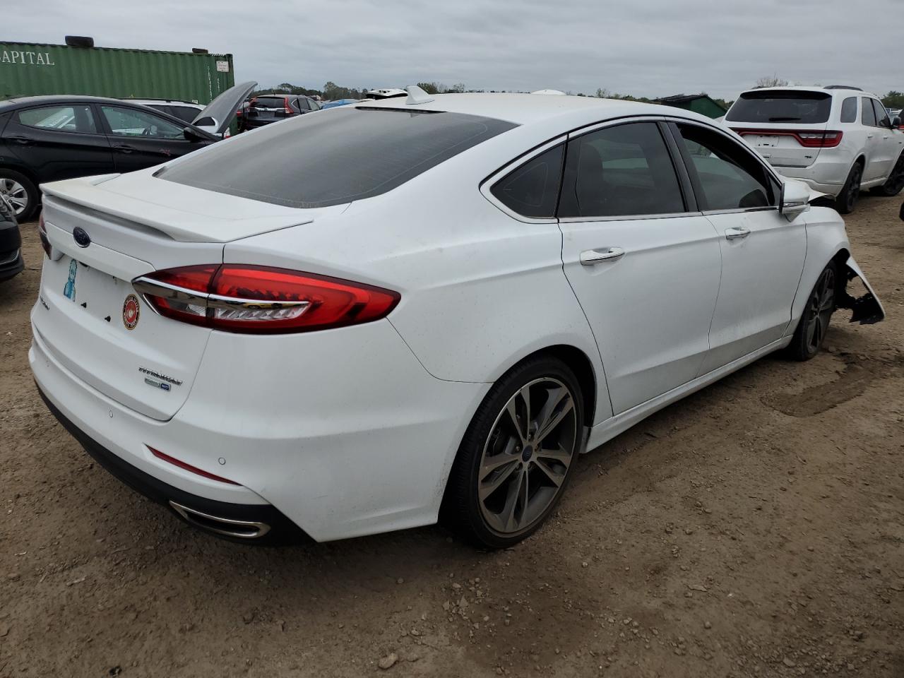 2020 Ford Fusion VIN 3FA6P0D98LR173788 Copart auction photo, front end / side damage thumbnail 3