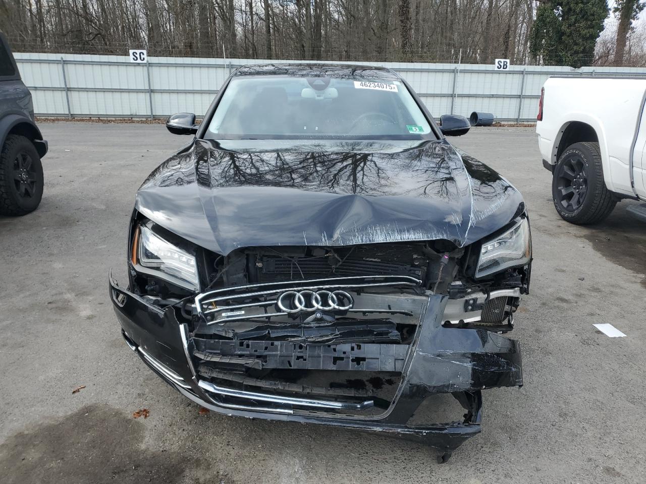 2014 Audi A8 VIN WAUR2AFD5EN004070 Copart auction photo, front end damage thumbnail 5