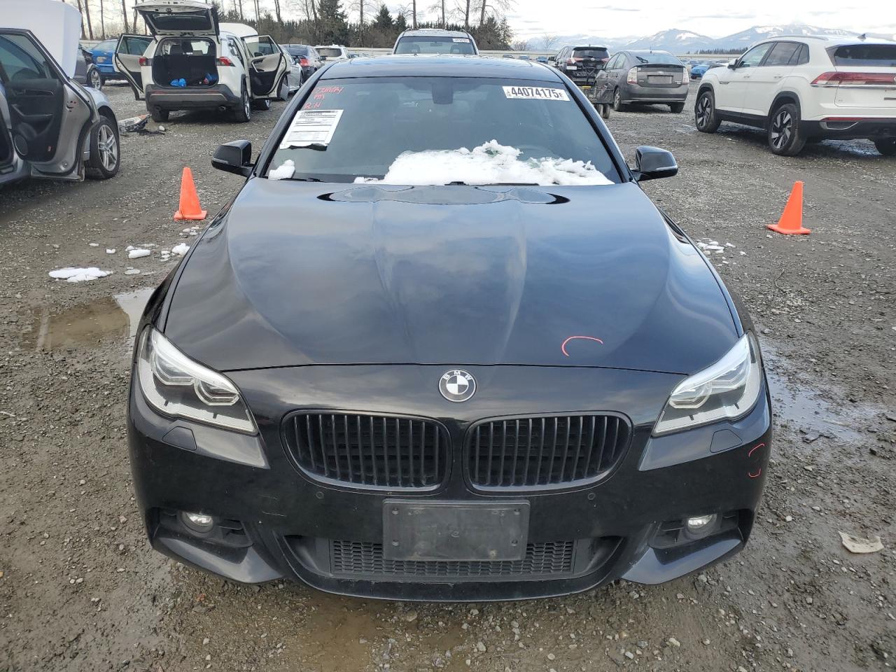 2014 BMW 5er VIN WBA5B3C55ED532561 Copart auction photo, rear end / side damage thumbnail 5