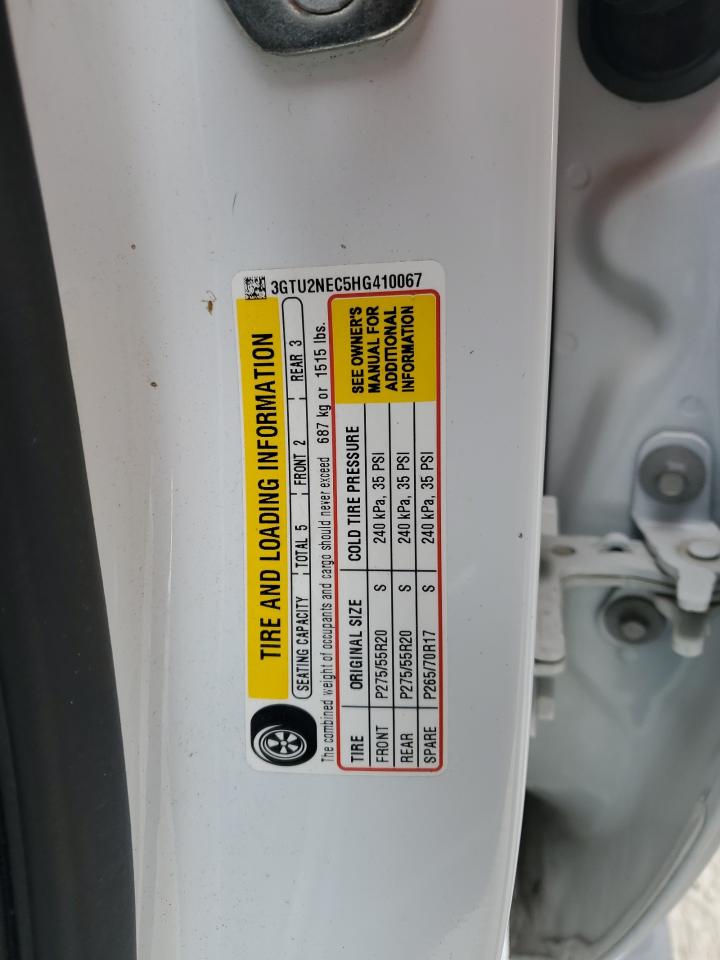 2017 GMC Sierra VIN 3GTU2NEC5HG410067 Copart auction photo, all over damage thumbnail 12