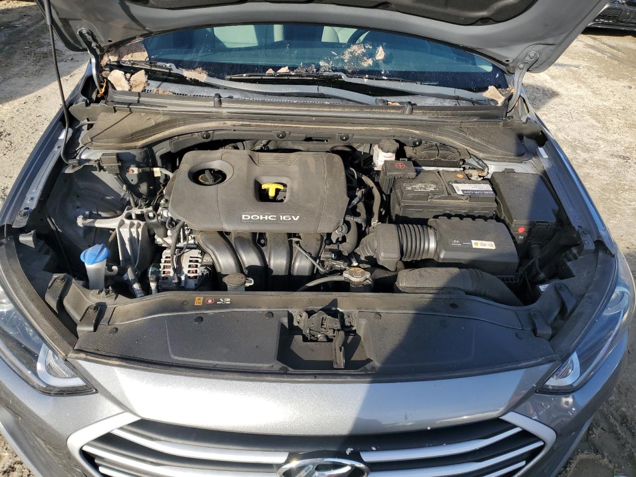 2018 Hyundai Elantra VIN KMHD84LF8JU557634 Copart auction photo, all over damage thumbnail 11
