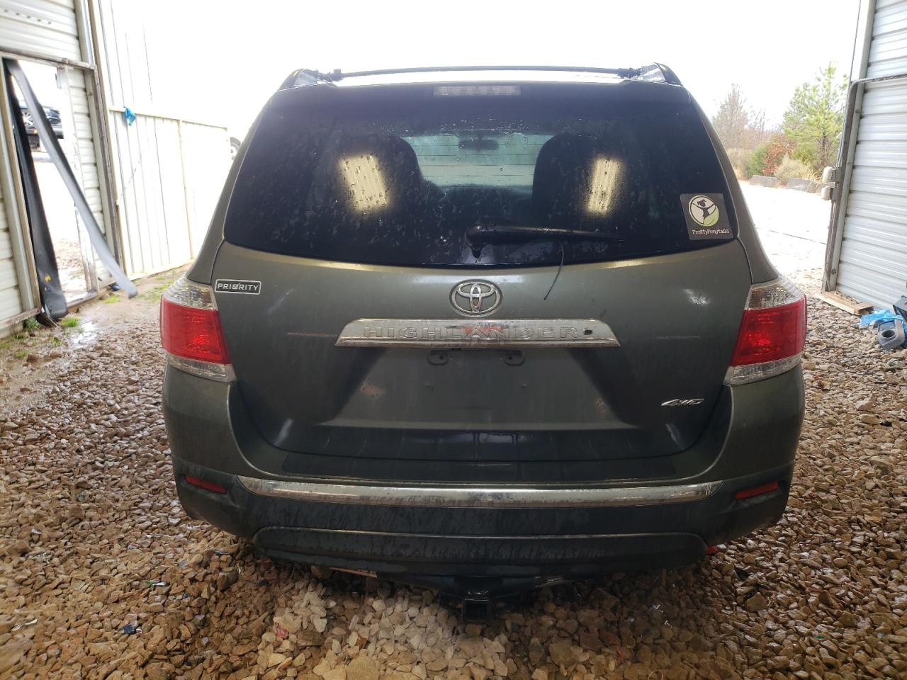 2013 Toyota Highlander VIN 5TDBK3EH8DS202820 Copart auction photo, front end / side damage thumbnail 6