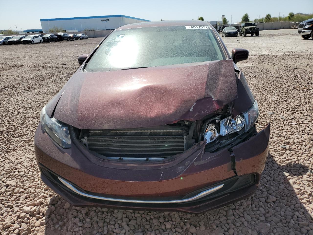 2015 Honda Civic VIN 19XFB2F85FE089030 Copart auction photo, front end / side damage thumbnail 5