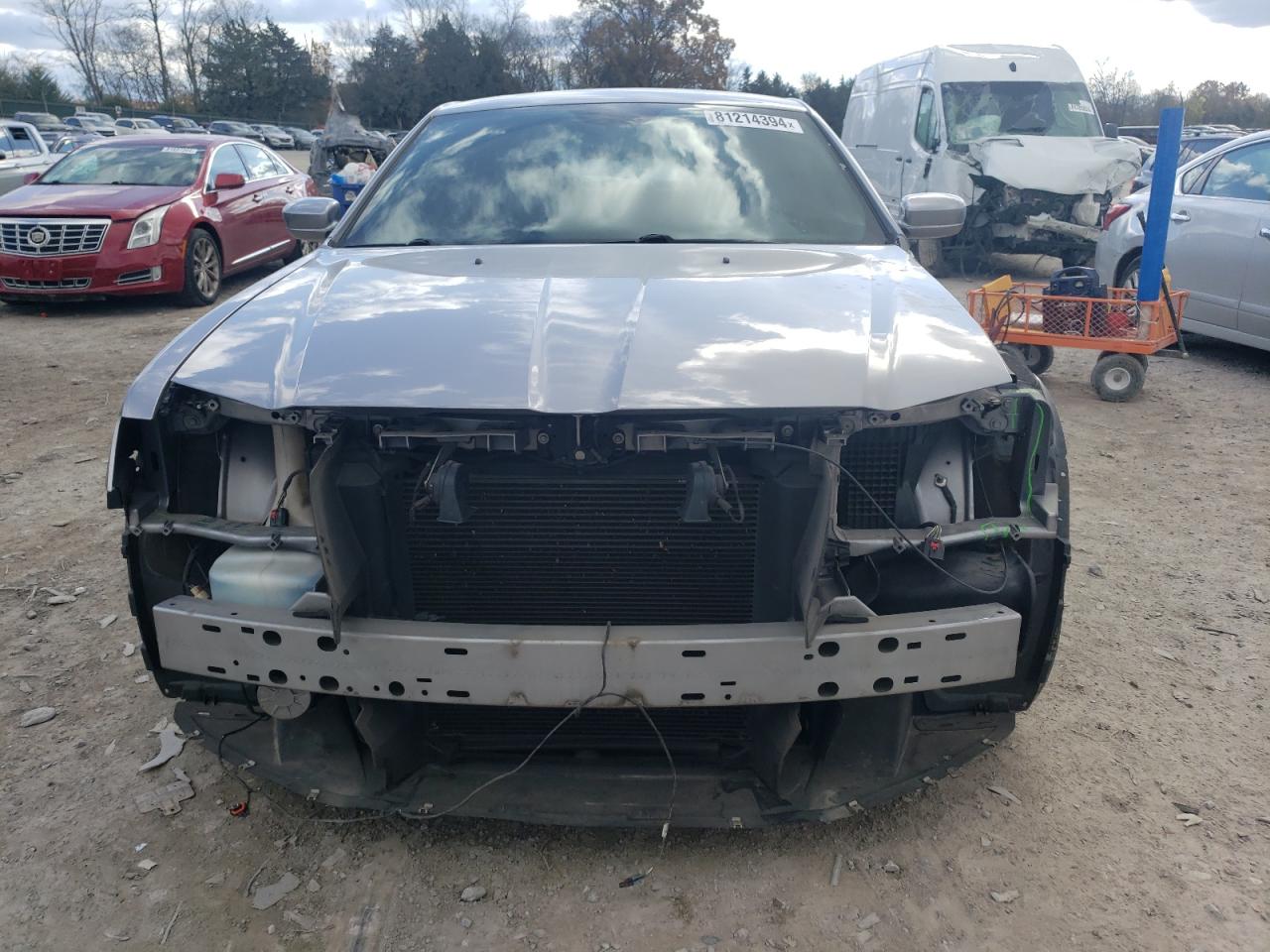 2014 Chrysler 300 VIN 2C3CCABG4EH163102 Copart auction photo, front end / side damage thumbnail 5
