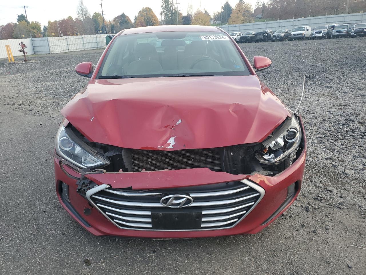 2017 Hyundai Elantra VIN KMHD84LF3HU141386 Copart auction photo, front end damage thumbnail 5