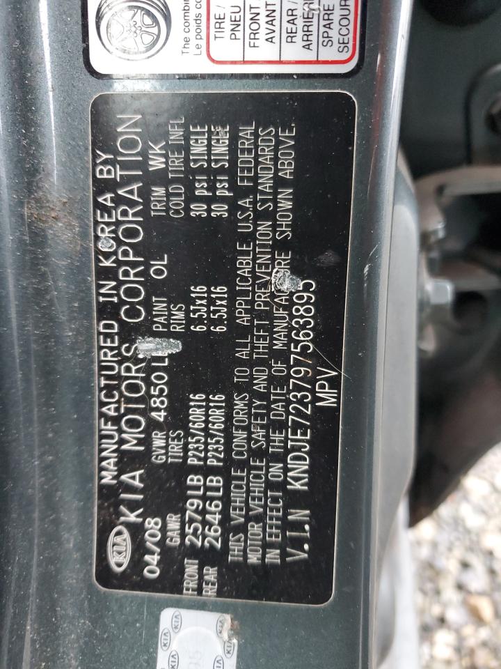 2009 KIA Sportage VIN KNDJE723797563895 Copart auction photo, undercarriage / front end damage thumbnail 14