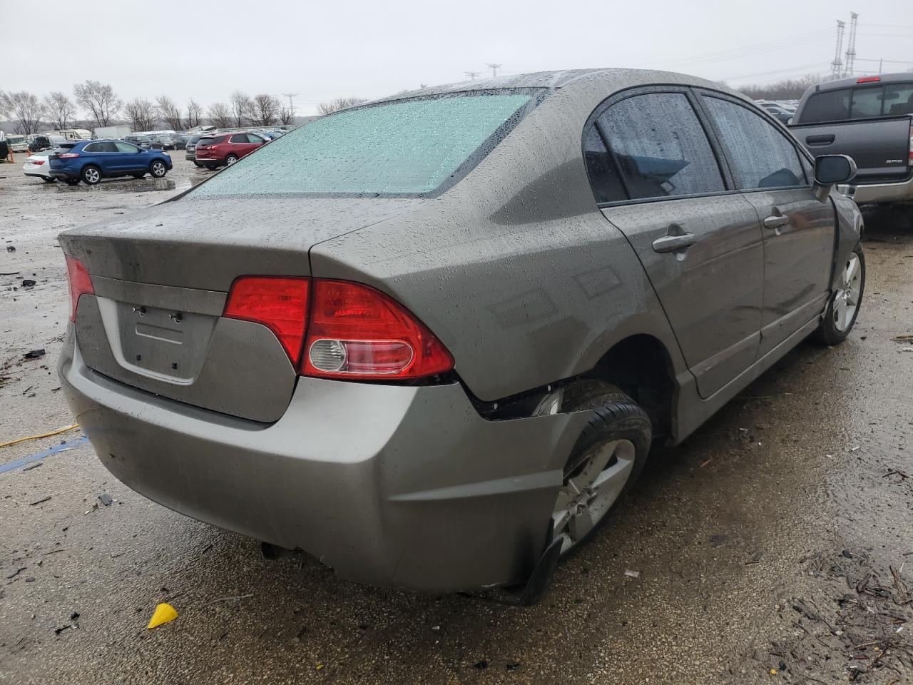 2008 Honda Civic VIN 2HGFA16918H344318 Copart auction photo, front end / rear end damage thumbnail 3