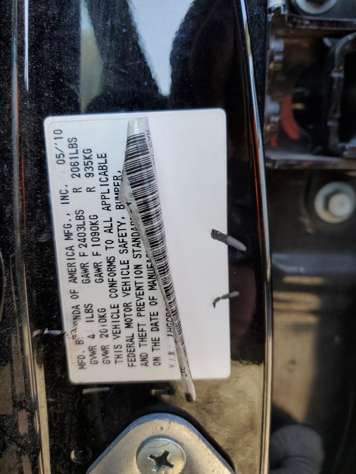 2010 Honda Accord VIN 1HGCP2F78AA155000 Copart auction photo, rear end damage thumbnail 13