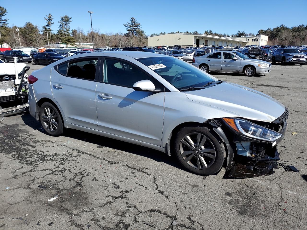 2018 Hyundai Elantra VIN 5NPD84LFXJH235561 Copart auction photo, front end / minor dent/scratches damage thumbnail 4