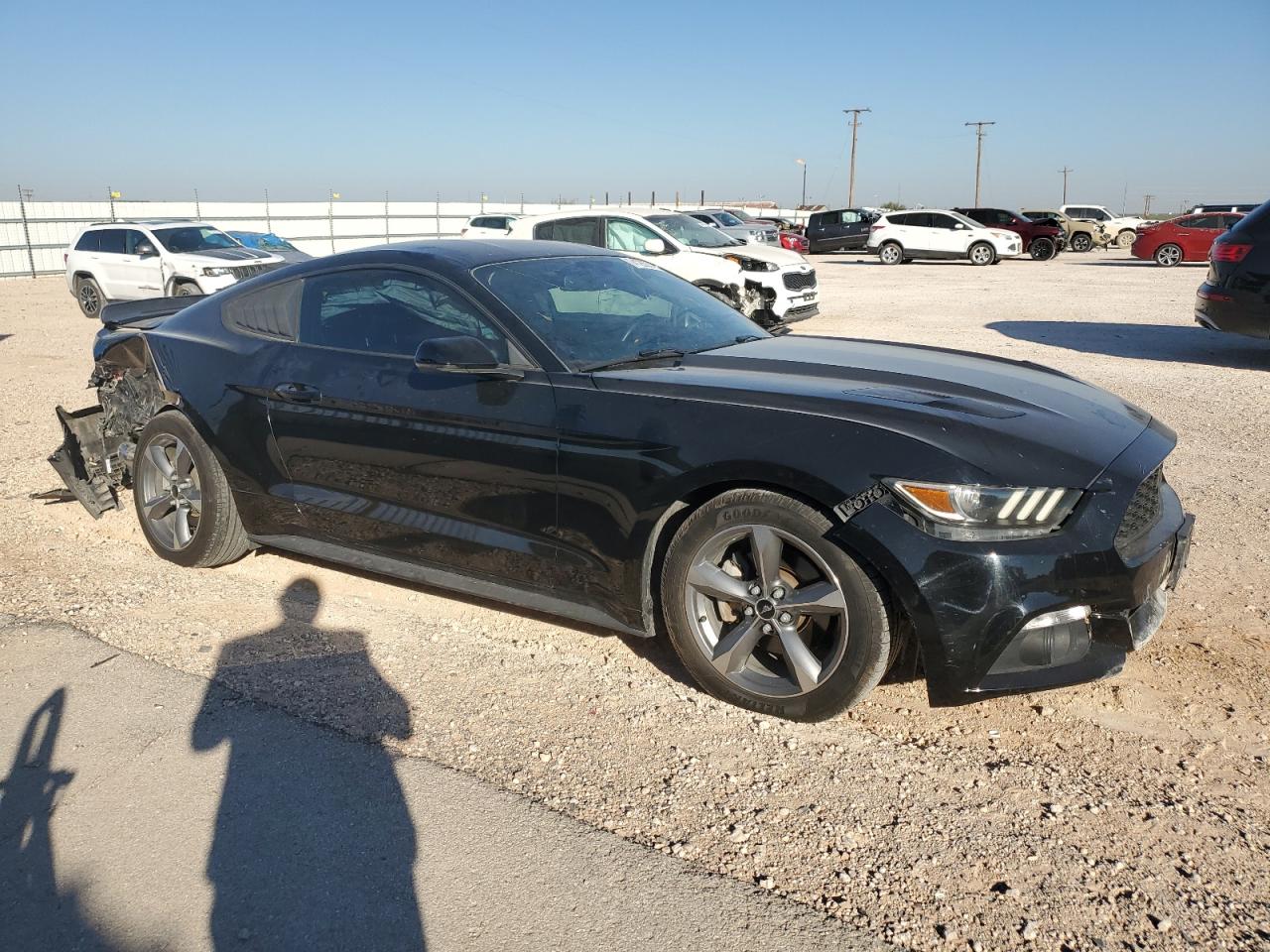 2015 Ford Mustang VIN 1FA6P8TH5F5425396 Copart auction photo, rear end / front end damage thumbnail 4