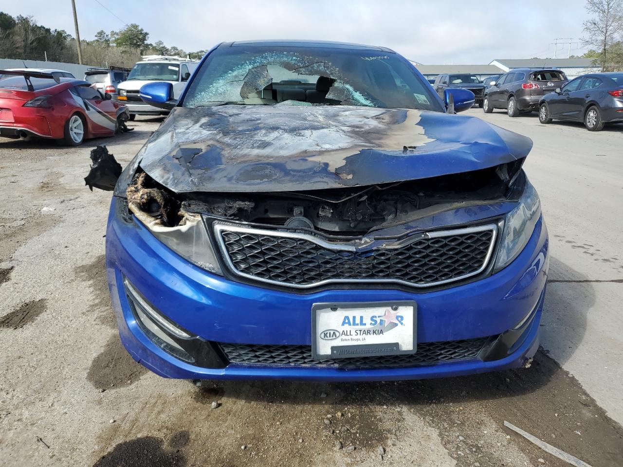 2013 KIA Optima VIN 5XXGR4A64DG136683 Copart auction photo, burn damage thumbnail 5