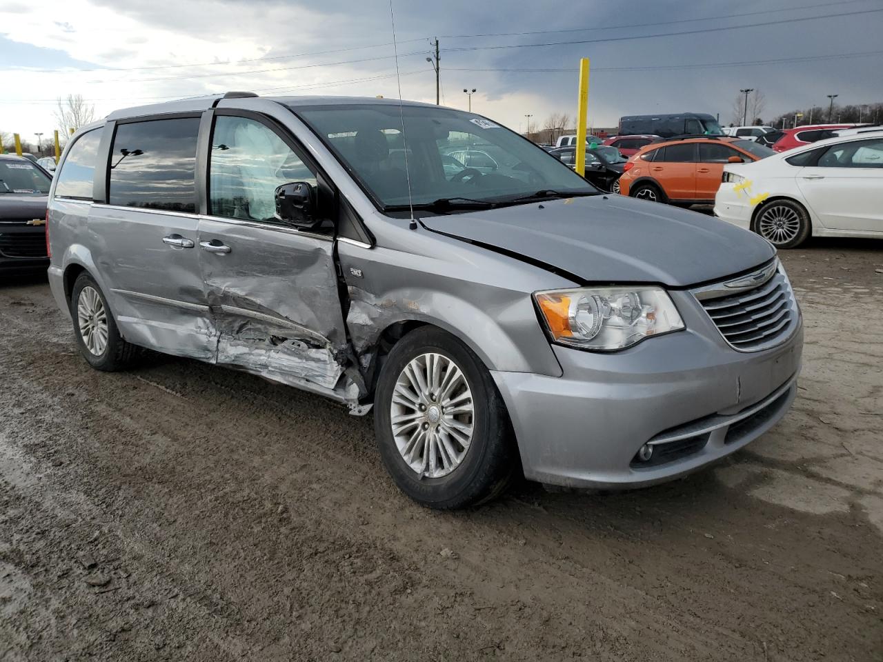 2014 Chrysler Town & Country VIN 2C4RC1CG8ER364564 Copart auction photo, side damage thumbnail 4