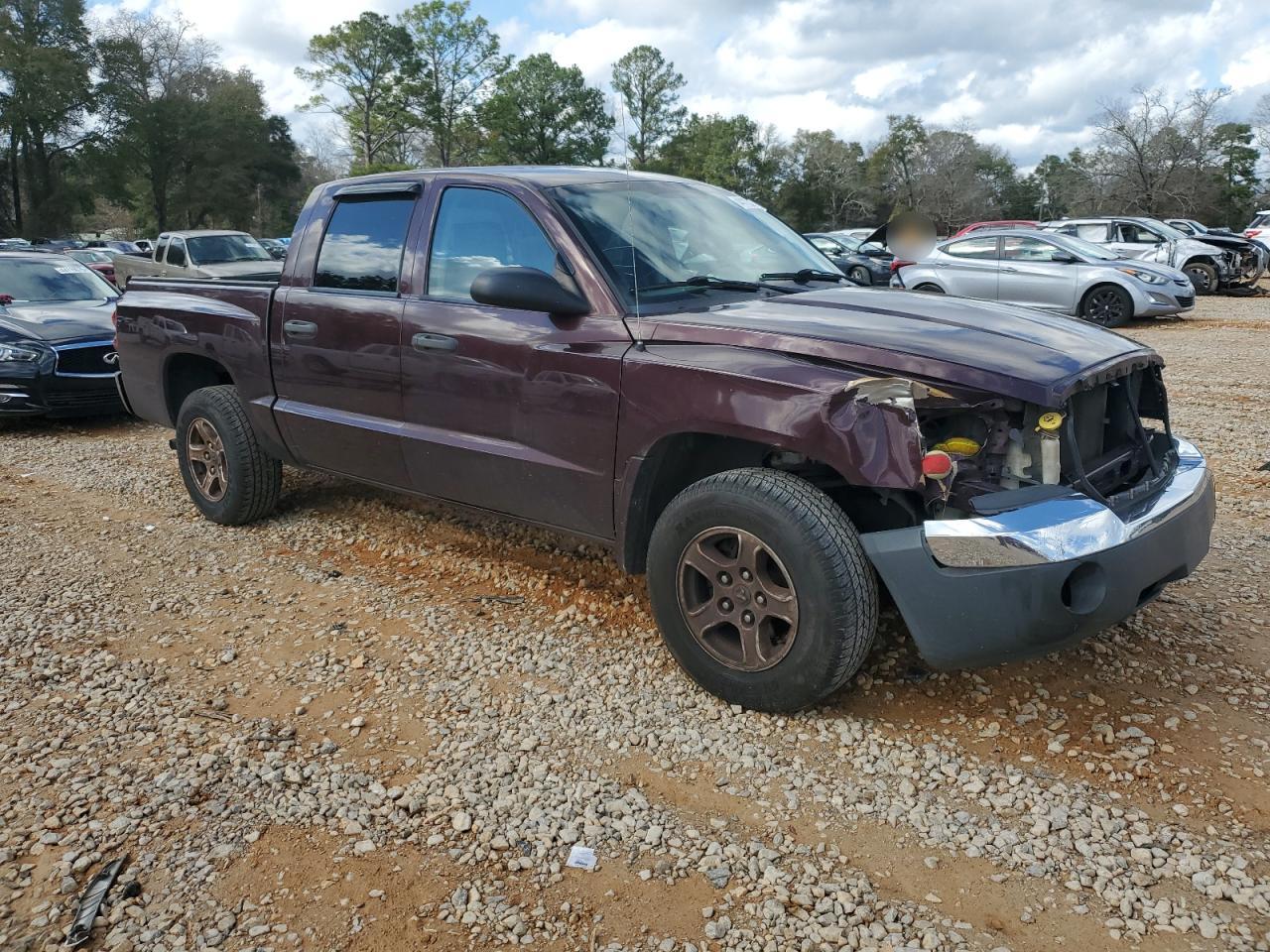 2005 Dodge Dakota VIN 1D7HE48N95S205605 Copart auction photo, front end damage thumbnail 4