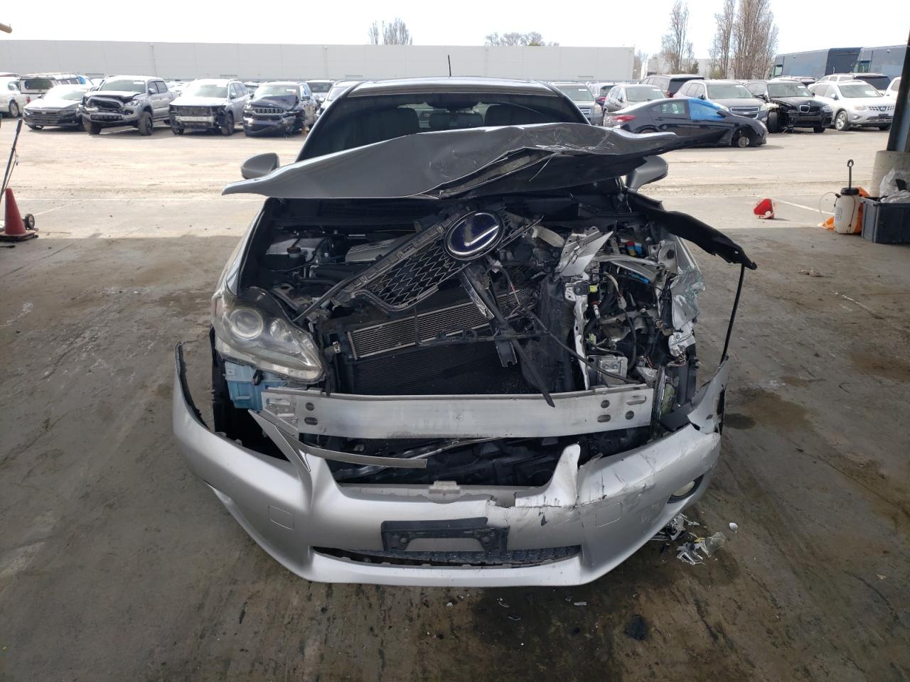 2012 Lexus CT VIN JTHKD5BHXC2081092 Copart auction photo, frame damage / front end damage thumbnail 5