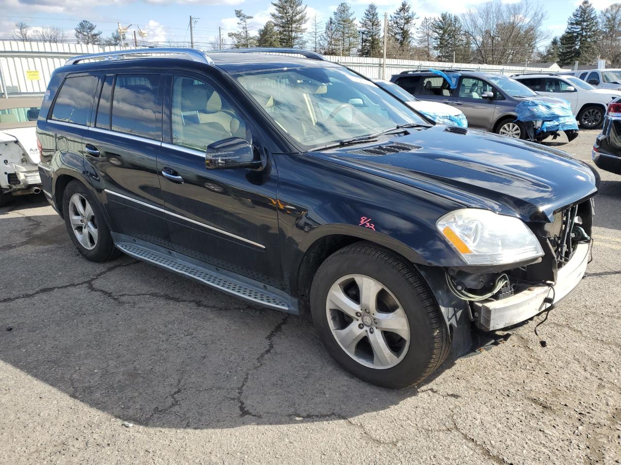 2012 Mercedes-Benz GL-klasse VIN 4JGBF7BEXCA799207 Copart auction photo, front end / side damage thumbnail 4