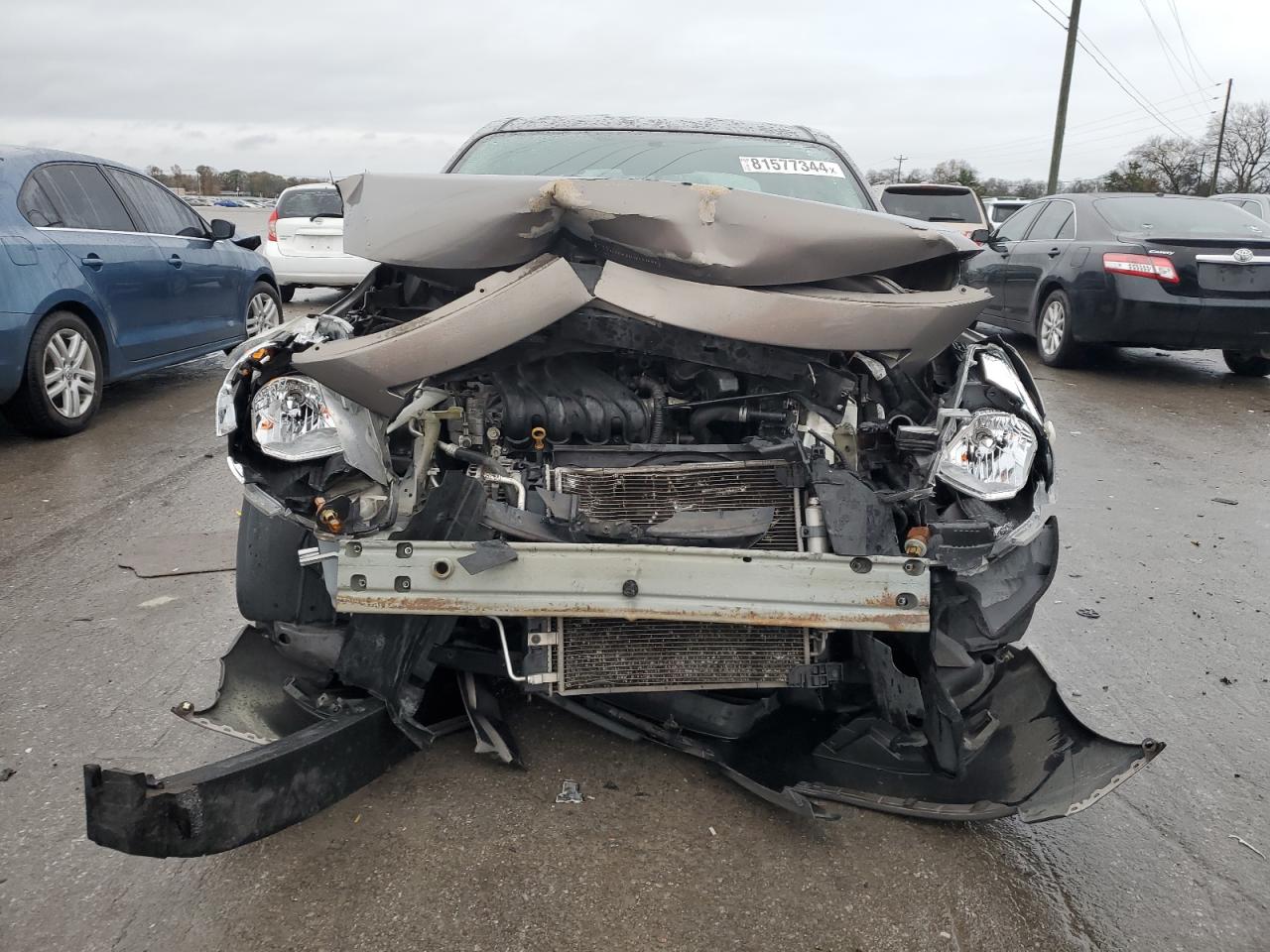 2015 Nissan Versa VIN 3N1CN7AP7FL886142 Copart auction photo, front end damage thumbnail 5