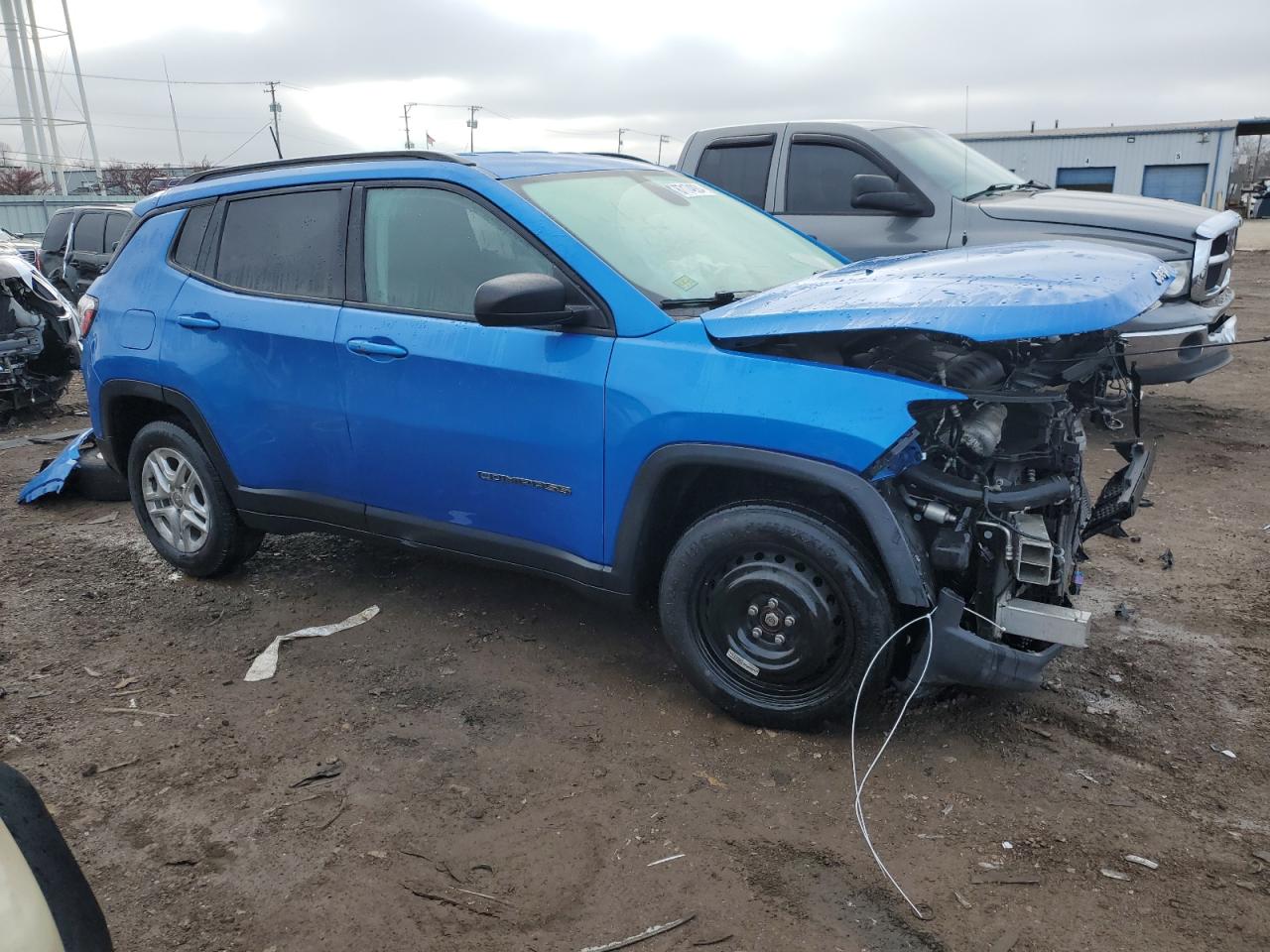 2018 Jeep Compass VIN 3C4NJCAB9JT416153 Copart auction photo, front end damage thumbnail 4