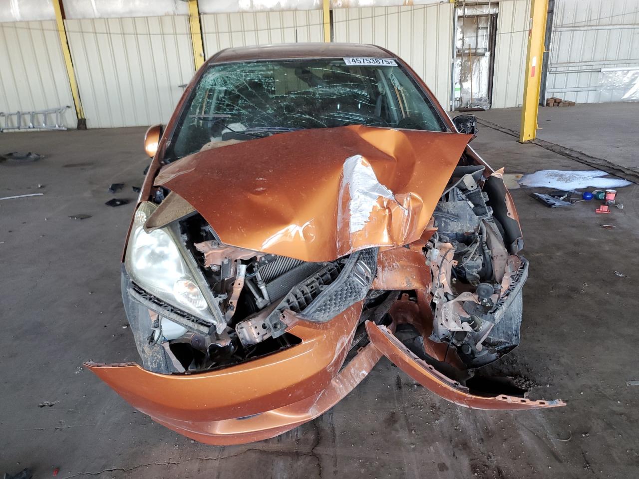 2011 Honda Fit VIN JHMGE8H51BS005048 Copart auction photo, front end / side damage thumbnail 5