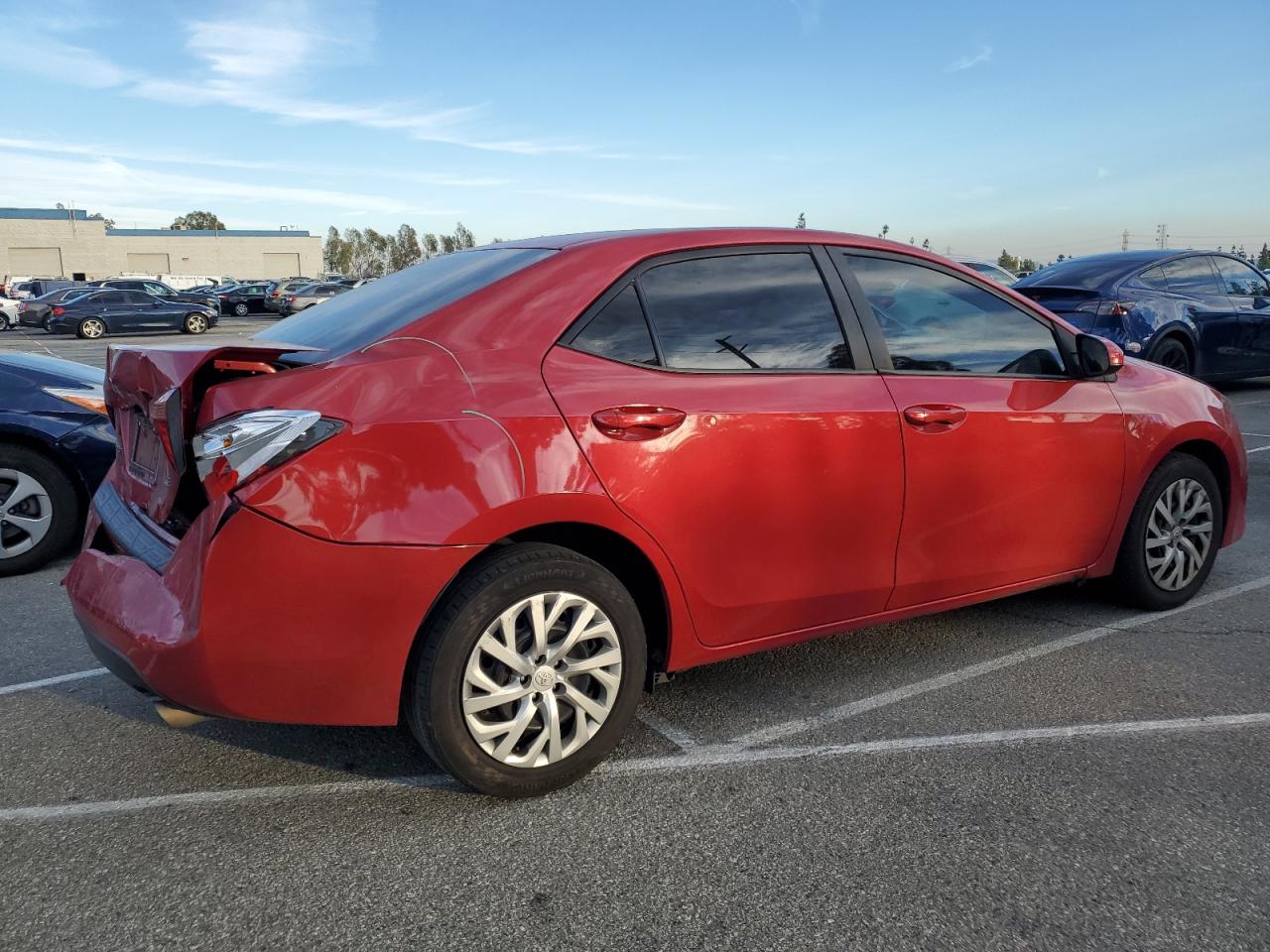 2018 Toyota Corolla VIN 2T1BURHE6JC040799 Copart auction photo, rear end damage thumbnail 3