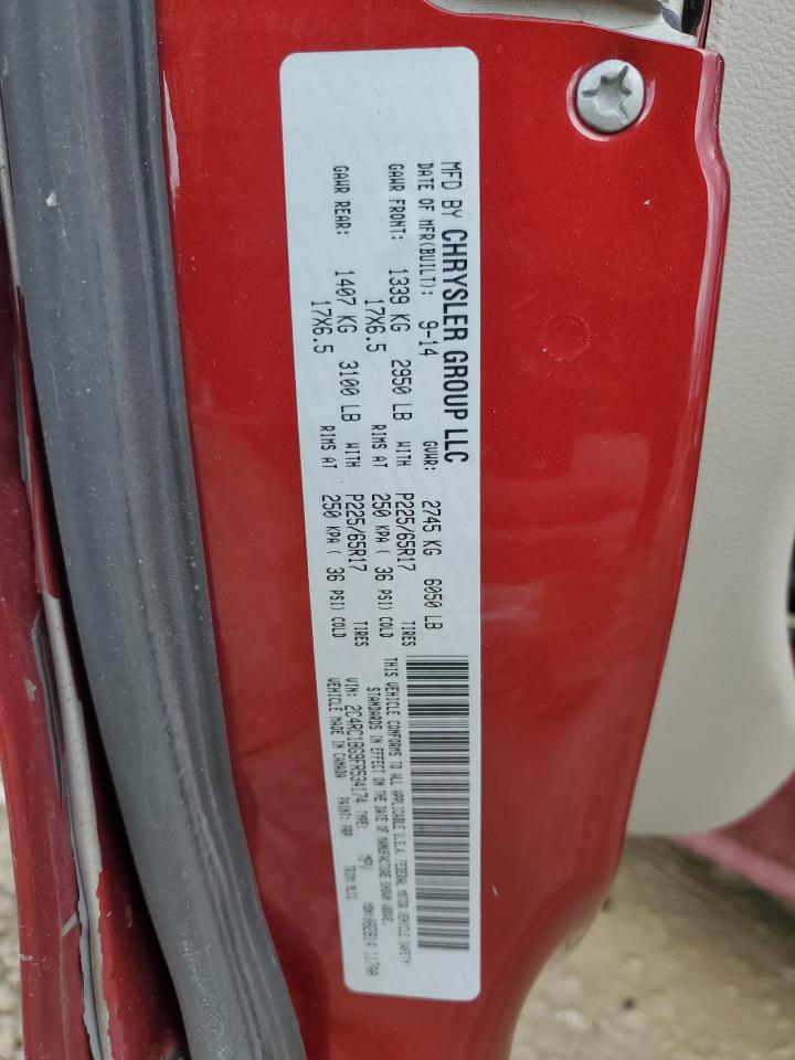 2015 Chrysler Town & Country VIN 2C4RC1BG9FR534174 Copart auction photo, all over damage thumbnail 15