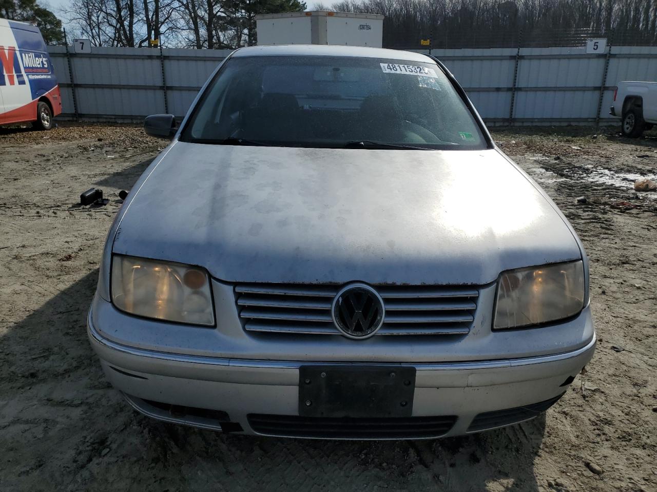2004 Volkswagen Jetta VIN 3VWSR69M24M123449 Copart auction photo, front end / side damage thumbnail 5