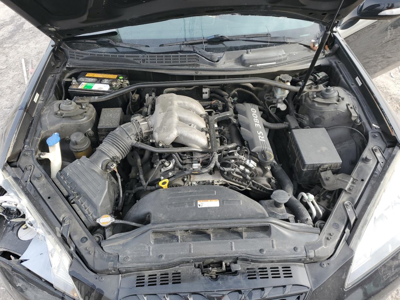 2010 Hyundai Genesis VIN KMHHU6KH7AU019728 Copart auction photo, side / front end damage thumbnail 11