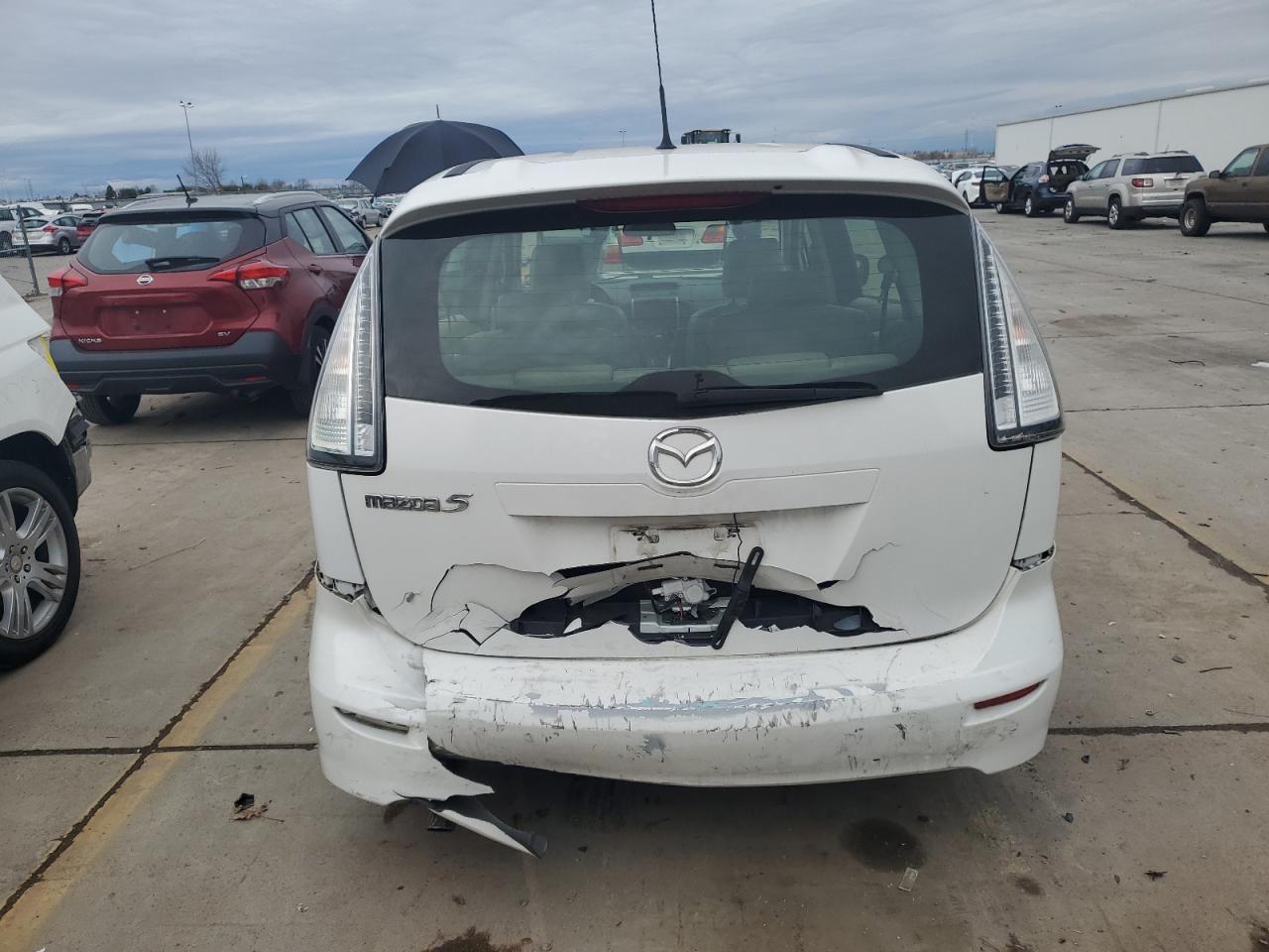 2010 Mazda 5 VIN JM1CR2WL7A0382691 Copart auction photo, front end / rear end damage thumbnail 6