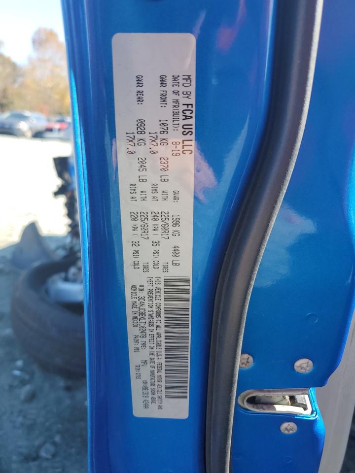 2020 Jeep Compass VIN 3C4NJCBBXLT102478 Copart auction photo, front end damage thumbnail 15