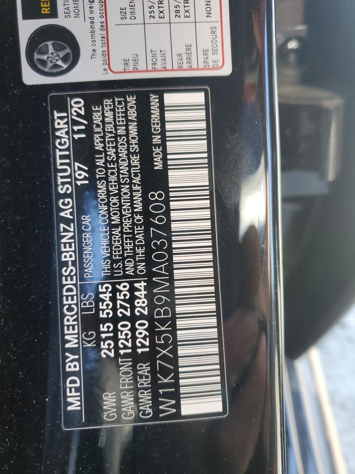 2021 Mercedes-Benz AMG GT VIN W1K7X5KB9MA037608 Copart auction photo, rear end damage thumbnail 14